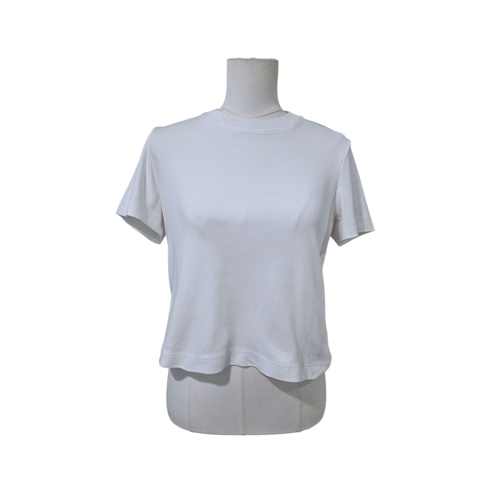 Nu-in White 100% Cotton Short Sleeve Crew Neck T-Shirt Size M Made in Portugal
